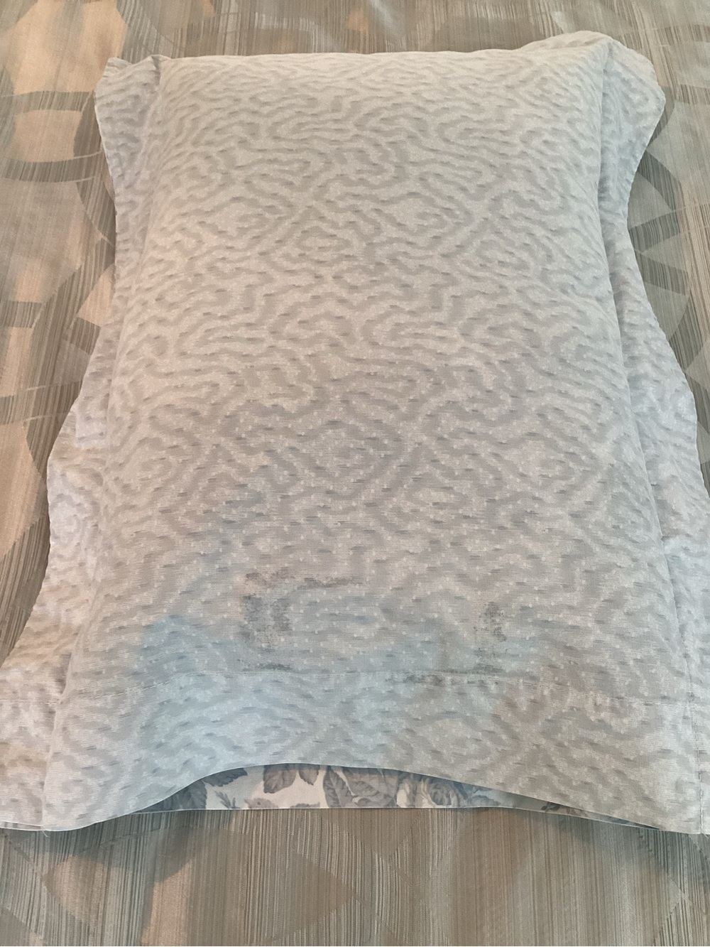 Yves Delorme Classic Blue Cotton Floral Pillow - Picture 9 of 11